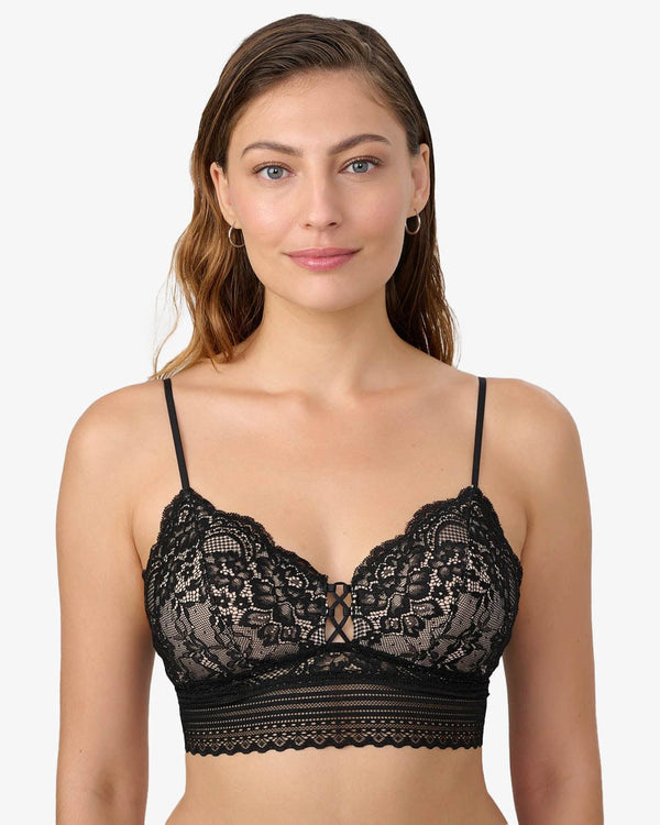 ברלט תחרה עם קאפ נשלף - BLACK – תמונה 1