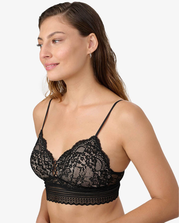 ברלט תחרה עם קאפ נשלף - BLACK – תמונה 2