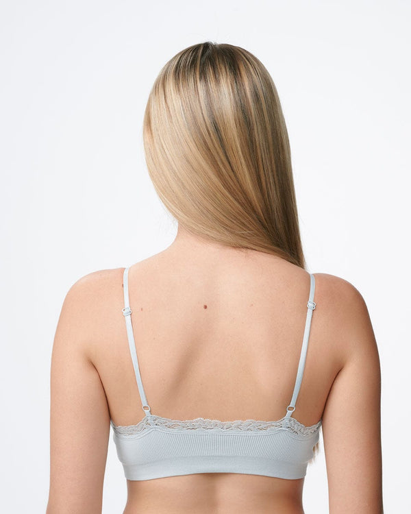 ברלט ריב סימלס בשילוב תחרה  עם קאפ נשלף - MINERAL GREEN – תמונה 3