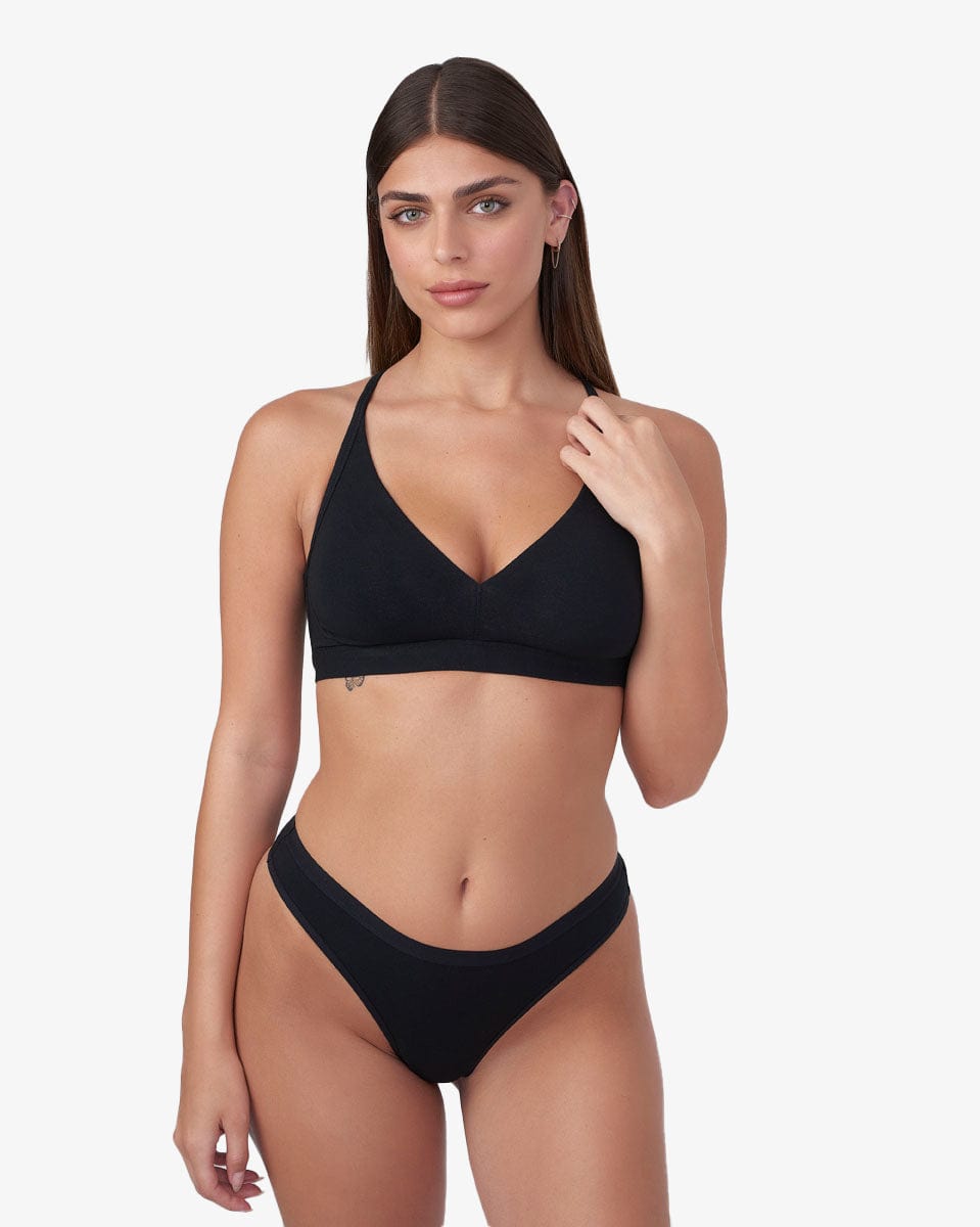 ברלט כותנה אלסטן - BLACK – תמונה 5