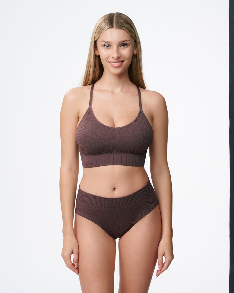 ברלט ריב אלכסוני סימלס - BROWN – תמונה 4