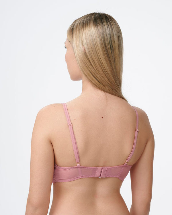 ברלט תחרת EYELASH במראה חזייה וללא ריפוד - MYSTIC ROSE – תמונה 3