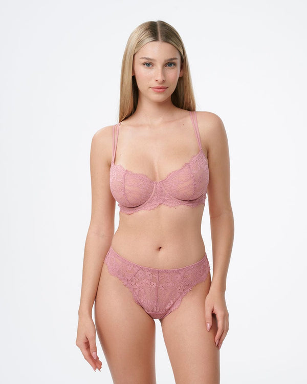 ברלט תחרת EYELASH במראה חזייה וללא ריפוד - MYSTIC ROSE – תמונה 4