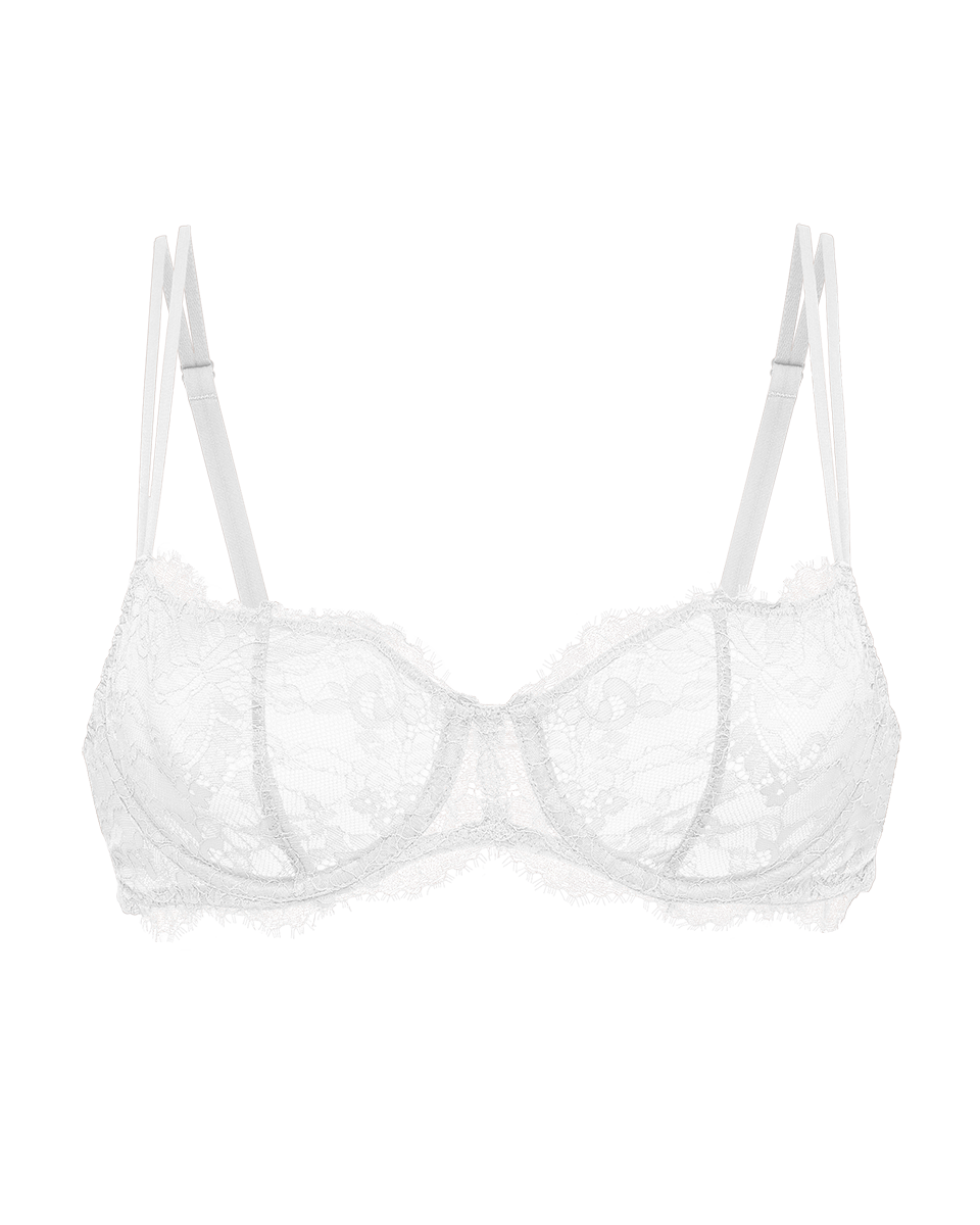 ברלט תחרת EYELASH במראה חזייה וללא ריפוד - IVORY