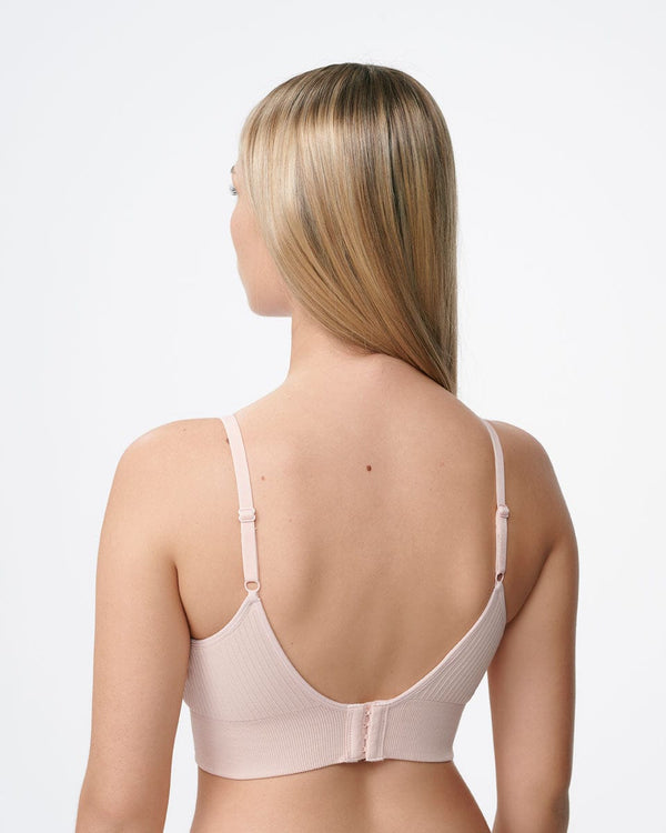 ברלט סימלס  ריב ארוכה במפתח  V עם ריפוד נשלף - PALE PINK – תמונה 3