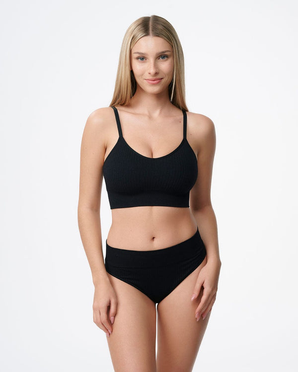 ברלט סימלס  ריב ארוכה במפתח  V עם ריפוד נשלף - BLACK – תמונה 4