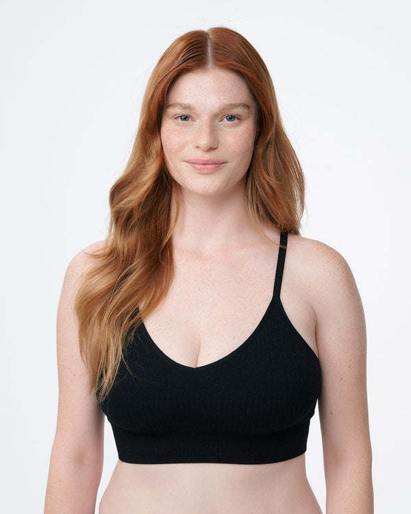 ברלט סימלס  ריב ארוכה במפתח  V עם ריפוד נשלף - BLACK – תמונה 5