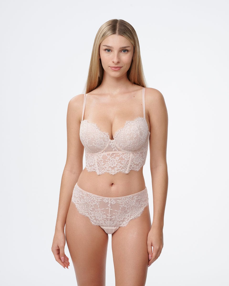 ברלט מרופדת עם ברזלים במראה קורסט מתחרה עשירה - PEARL – תמונה 4