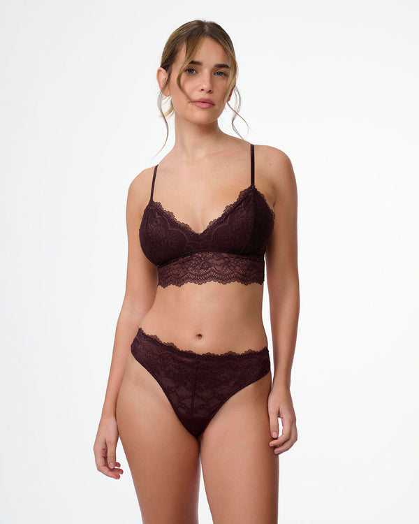 ברלט תחרה עם ריפוד פנימי נשלף ללא ברזלים - BERRY