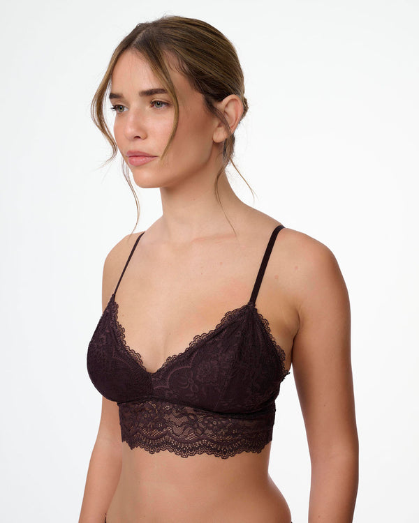 ברלט תחרה עם ריפוד פנימי נשלף ללא ברזלים - BERRY