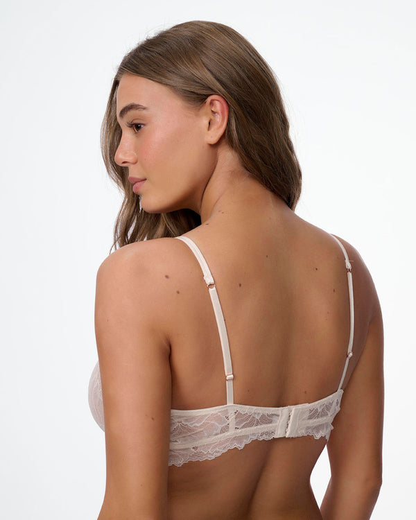 ברלט תחרה עלים ללא ריפוד וללא ברזלים - OATMEAL