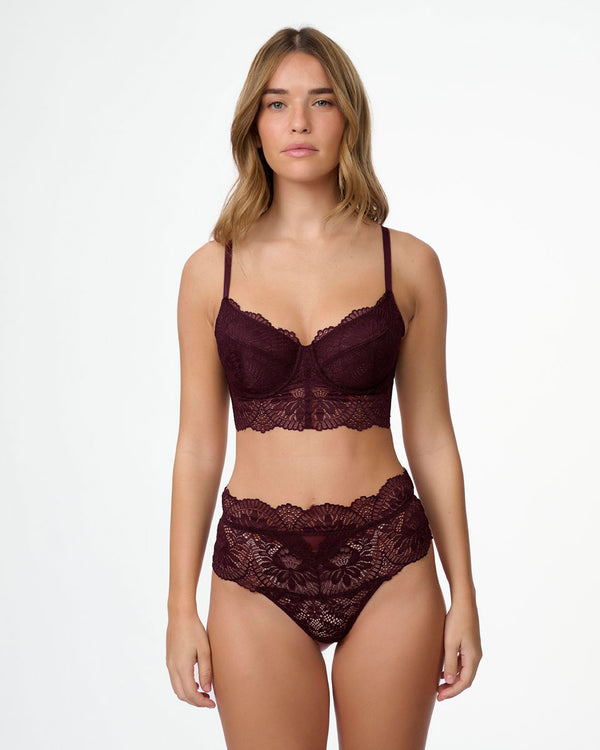 ברלט תחרה עם ברזלים ללא ריפוד במראה חזייה - BERRY