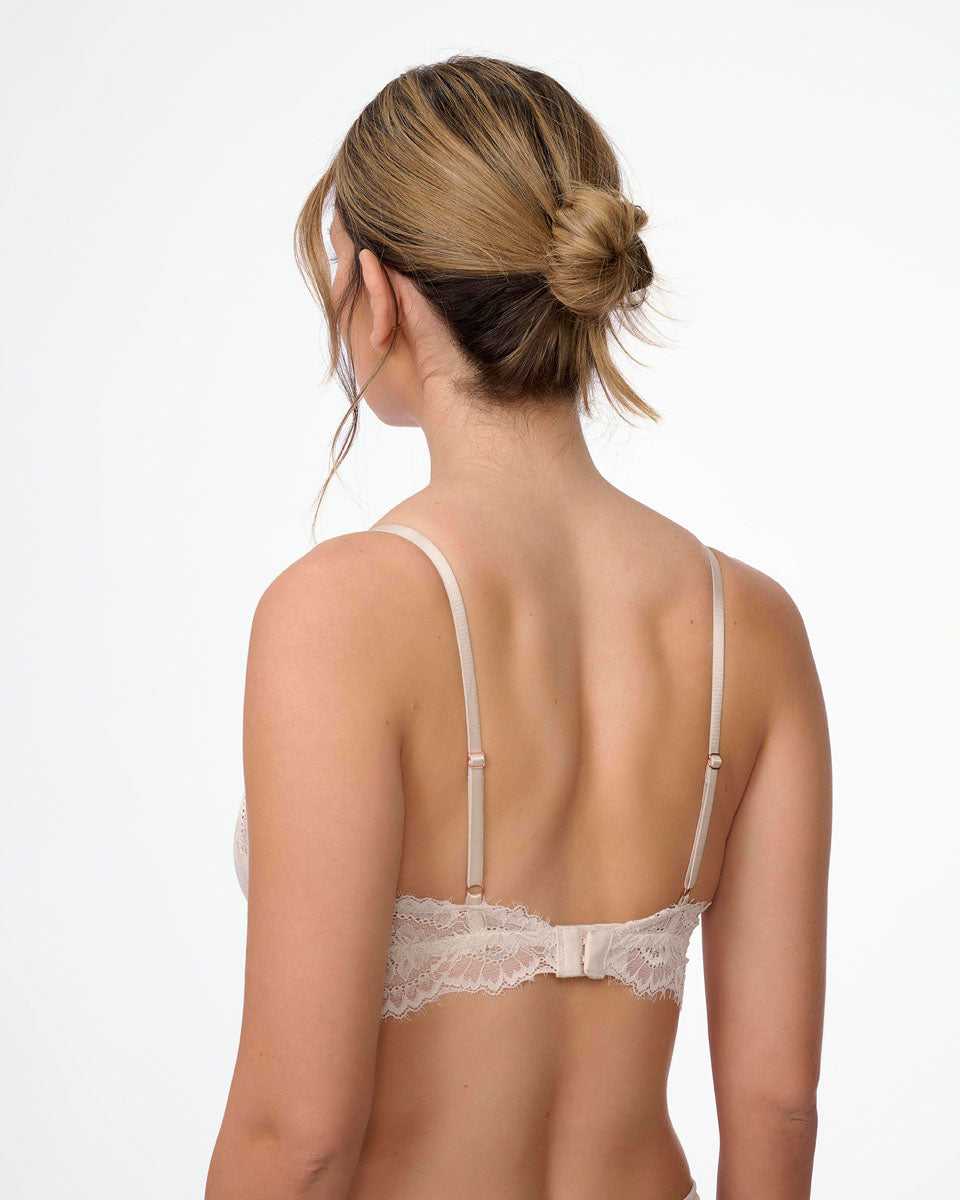 ברלט מיקרופייבר בשילוב תחרה עם ריפוד נשלף