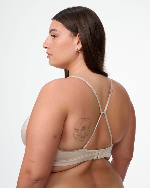 ברלט מיקרופייבר סמי מבריק ללא ריפוד וללא ברזלים - OATMEAL