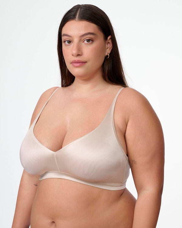 ברלט מיקרופייבר סמי מבריק ללא ריפוד וללא ברזלים - OATMEAL