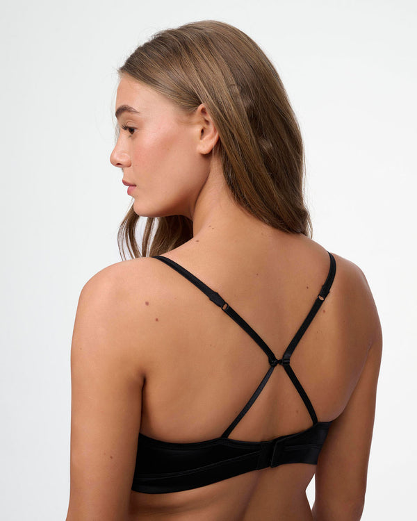 ברלט מיקרופייבר סמי מבריק ללא ריפוד וללא ברזלים - BLACK