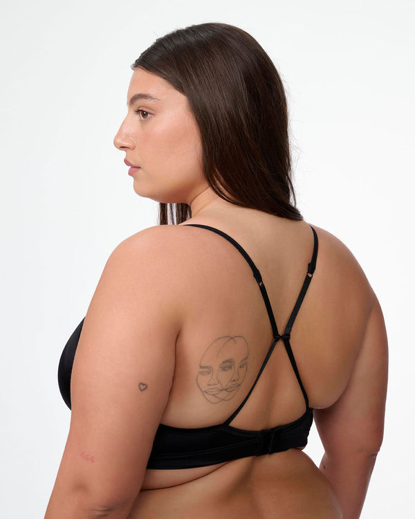 ברלט מיקרופייבר סמי מבריק ללא ריפוד וללא ברזלים - BLACK