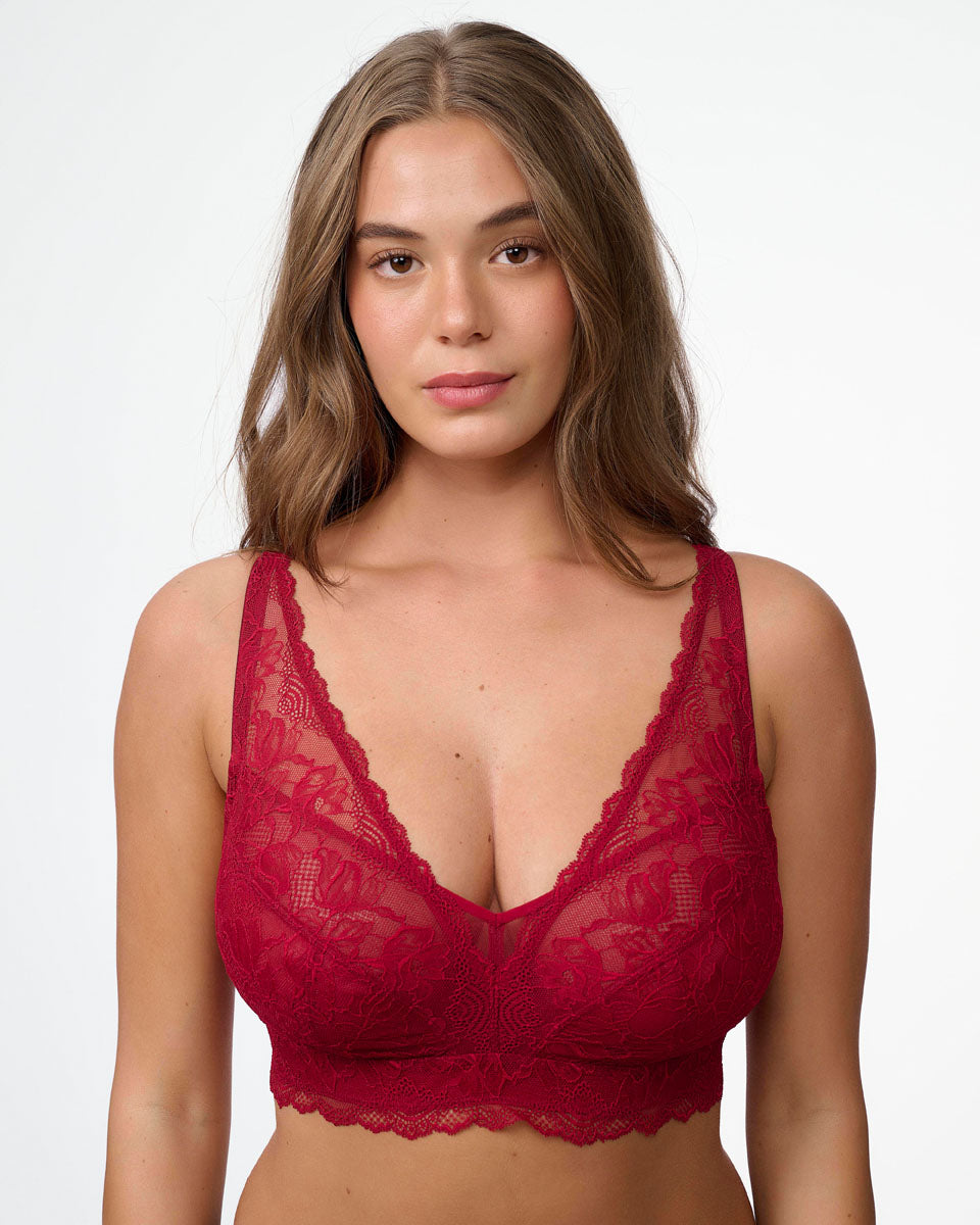 ברלט תחרה בשילוב רשת ללא ברזלים וללא ריפוד