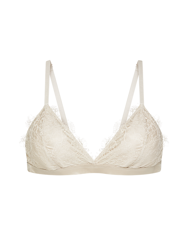 ברלט משולשים ללא ברזלים בשילוב תחרה ומיקרו מבריק - SHELL