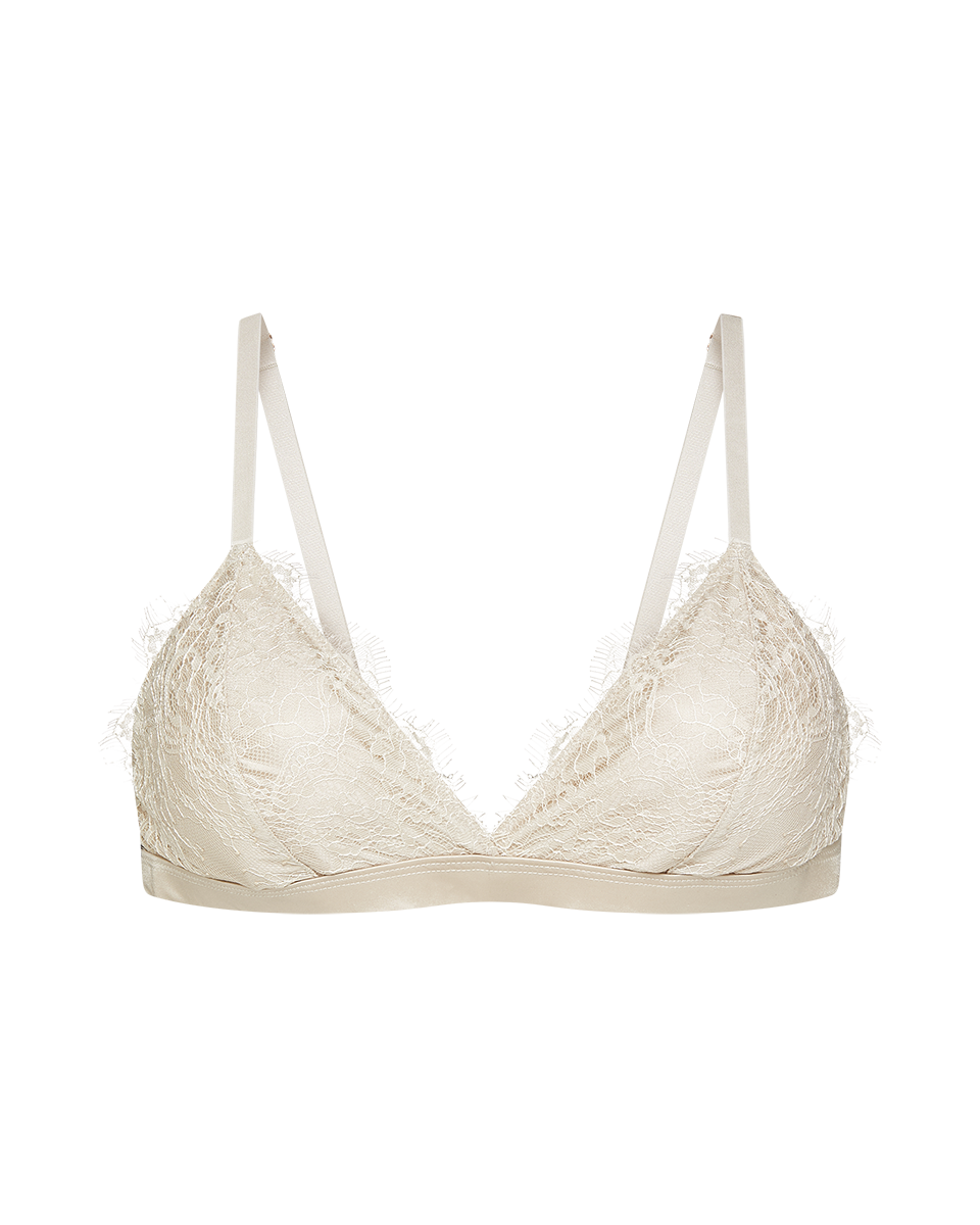 ברלט משולשים ללא ברזלים בשילוב תחרה ומיקרו מבריק - SHELL