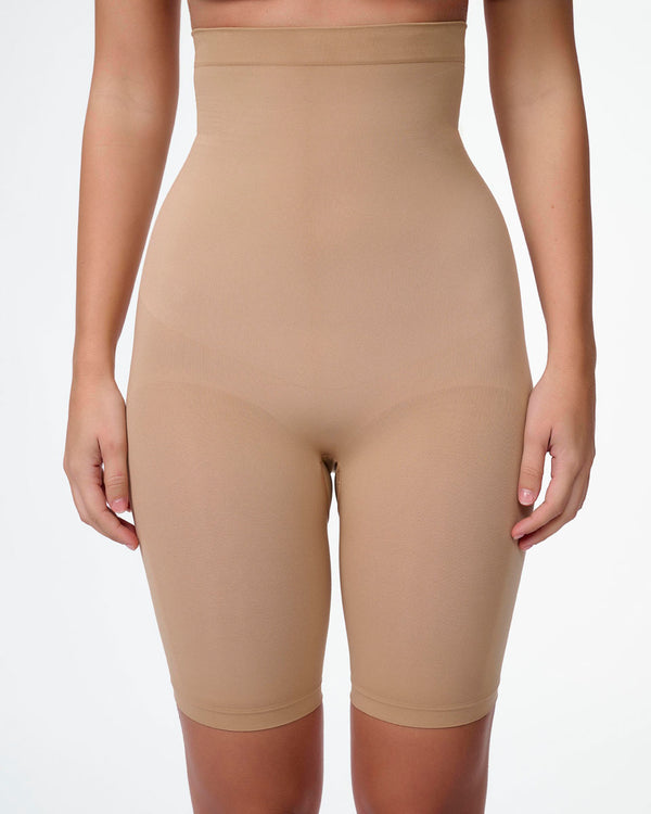 מחטב סימלס בגזרת מכנסיים מותן גבוהה חזק במיוחד - NUDE