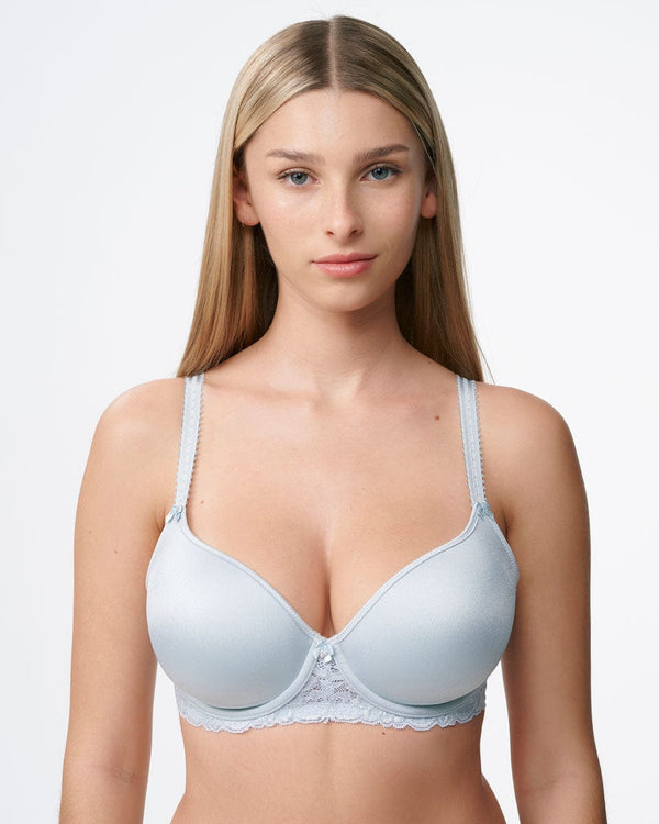 חזייה מרופדת עם ברזלים בשילוב  תחרה - MINERAL GREEN – תמונה 1