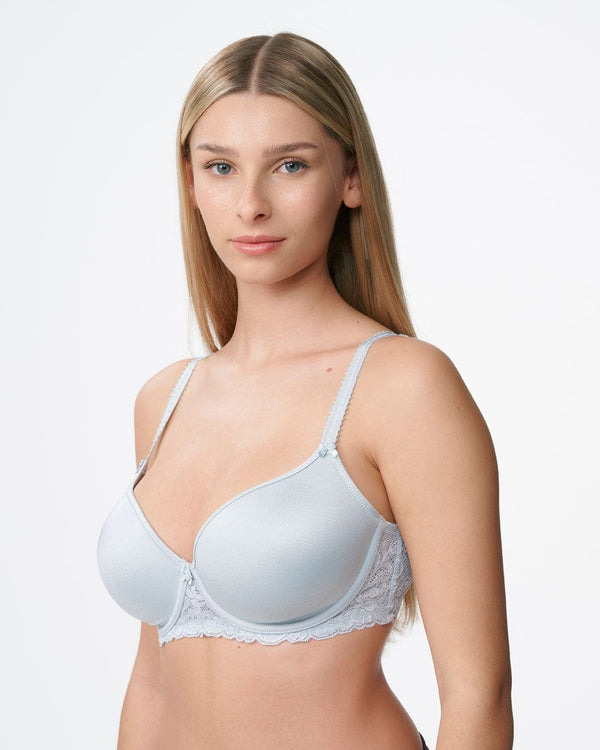 חזייה מרופדת עם ברזלים בשילוב  תחרה - MINERAL GREEN – תמונה 2