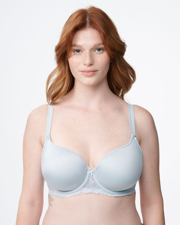 חזייה מרופדת עם ברזלים בשילוב  תחרה - MINERAL GREEN – תמונה 4