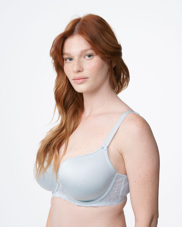 חזייה מרופדת עם ברזלים בשילוב  תחרה - MINERAL GREEN – תמונה 5