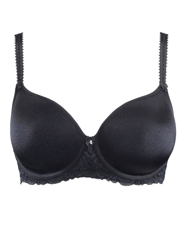 חזייה מרופדת עם ברזלים בשילוב  תחרה - שחור – תמונה 4