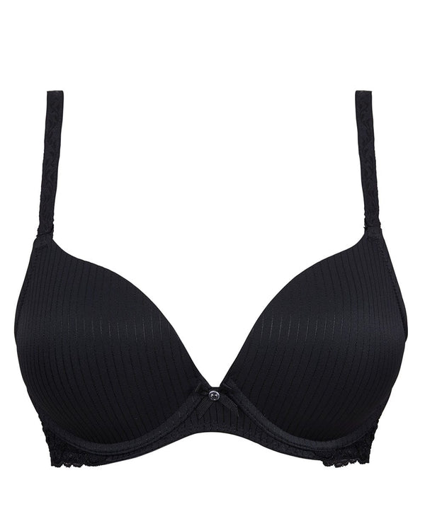 חזיית דאבל פוש אפ עם ברזלים בשילוב תחרה - שחור – תמונה 4