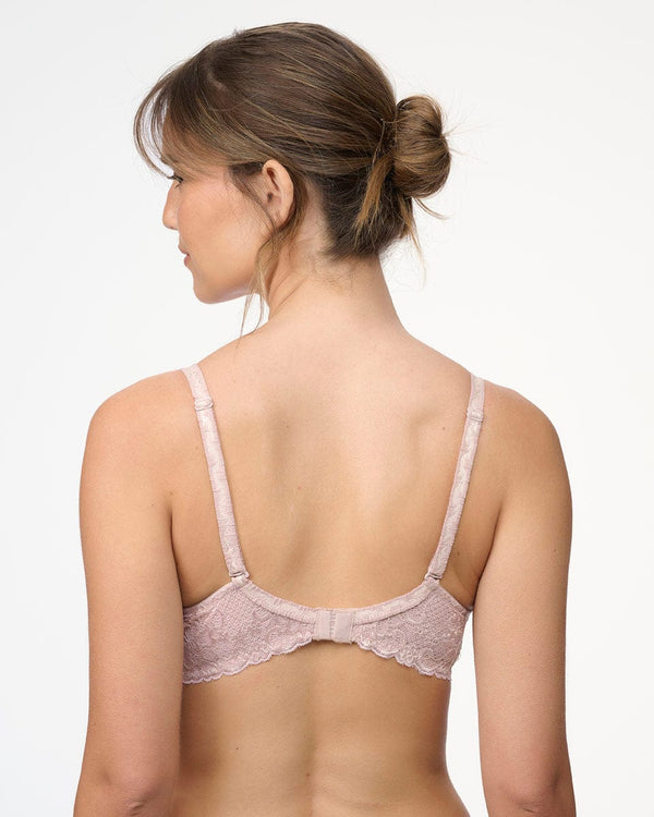 חזיית דאבל פוש אפ עם ברזלים בשילוב תחרה - NUDE – תמונה 3