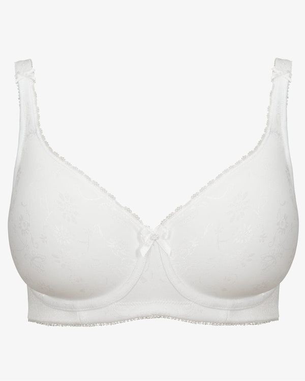 חזיית מינימייזר ללא ריפוד ועם ברזלים - לבן – תמונה 4