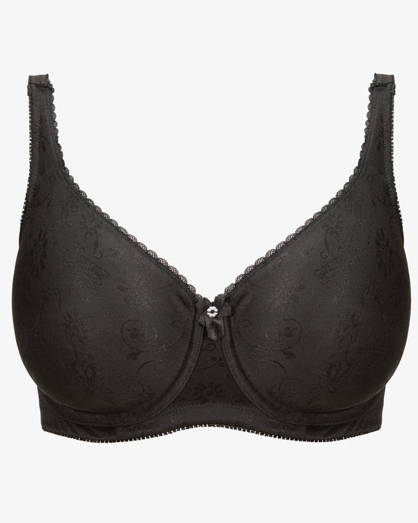 חזיית מינימייזר ללא ריפוד ועם ברזלים - שחור – תמונה 4