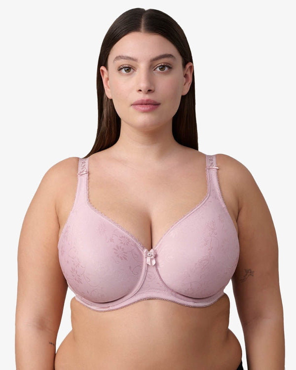 חזיית מינימייזר ללא ריפוד ועם ברזלים - PINK – תמונה 1