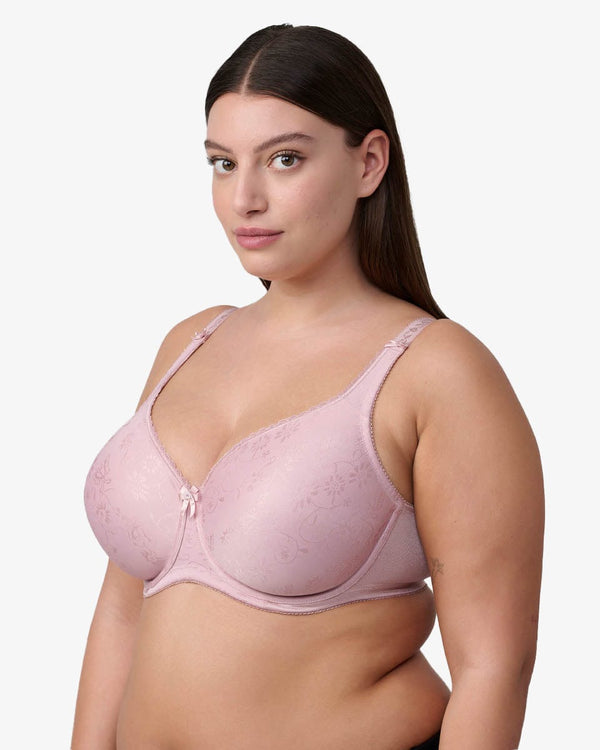 חזיית מינימייזר ללא ריפוד ועם ברזלים - PINK – תמונה 2