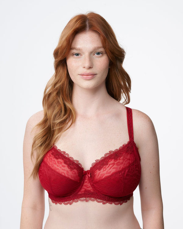 חזייה  ללא ריפוד עם ברזלים מבד  מנומר עדין