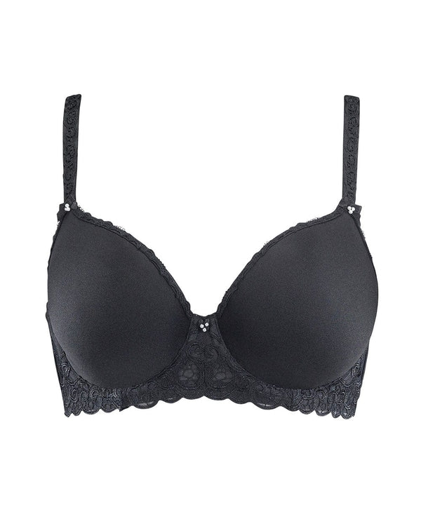 חזיית ספייסר עם ברזלים בשילוב רקמה - שחור – תמונה 4