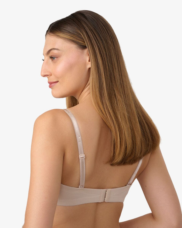 חזיית סטרפלס עם ברזלים בשילוב תחרה - NATURALE – תמונה 3