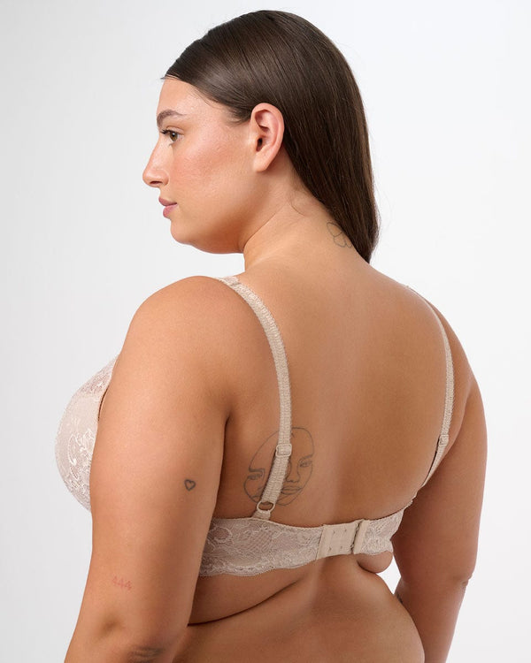 חזייה מרופדת  עם ברזלים מתחרה דומיננטית - NUDE – תמונה 3