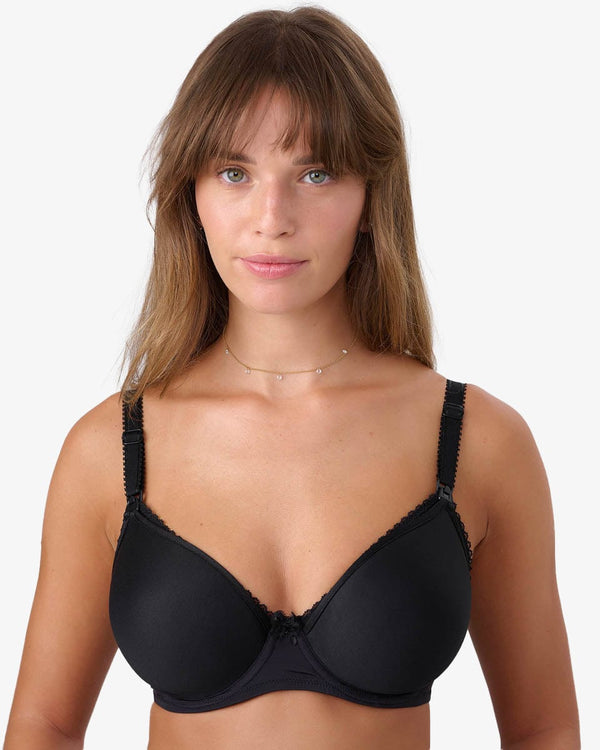 חזיית הנקה מריפוד ספייסר קל  עם ברזלים - BLACK – תמונה 1