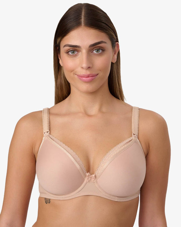 חזיית הנקה מריפוד ספייסר קל  עם ברזלים - NUDE – תמונה 2