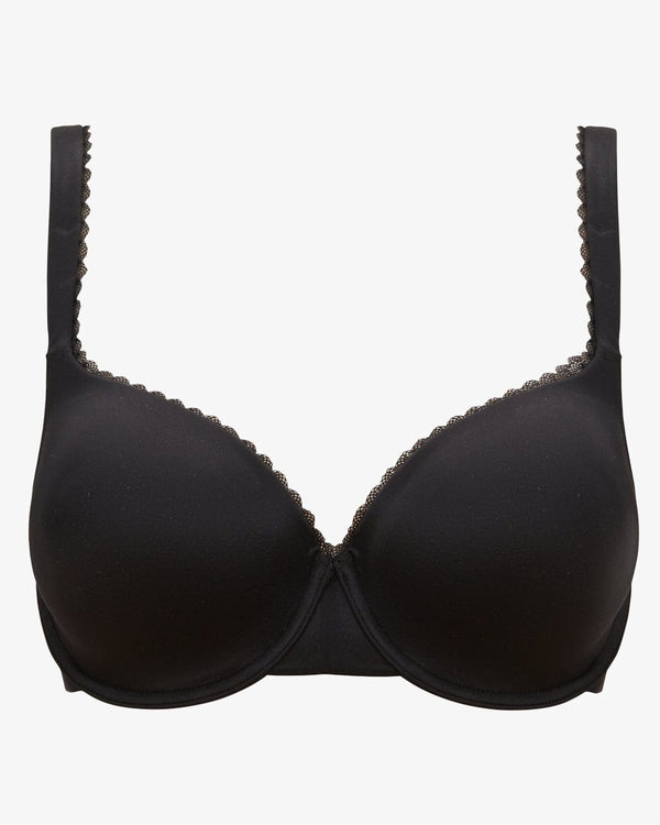 חזייה מרופדת בייסיק עם ברזלים מבדים רכים - BLACK – תמונה 4