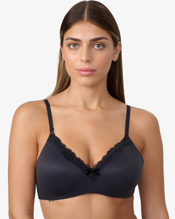 חזיית פוש אפ קל מאוד ללא ברזלים במראה ONE PIECE - BLACK – תמונה 1