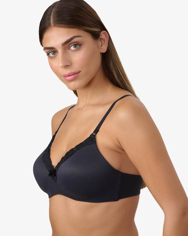 חזיית פוש אפ קל מאוד ללא ברזלים במראה ONE PIECE - BLACK – תמונה 2