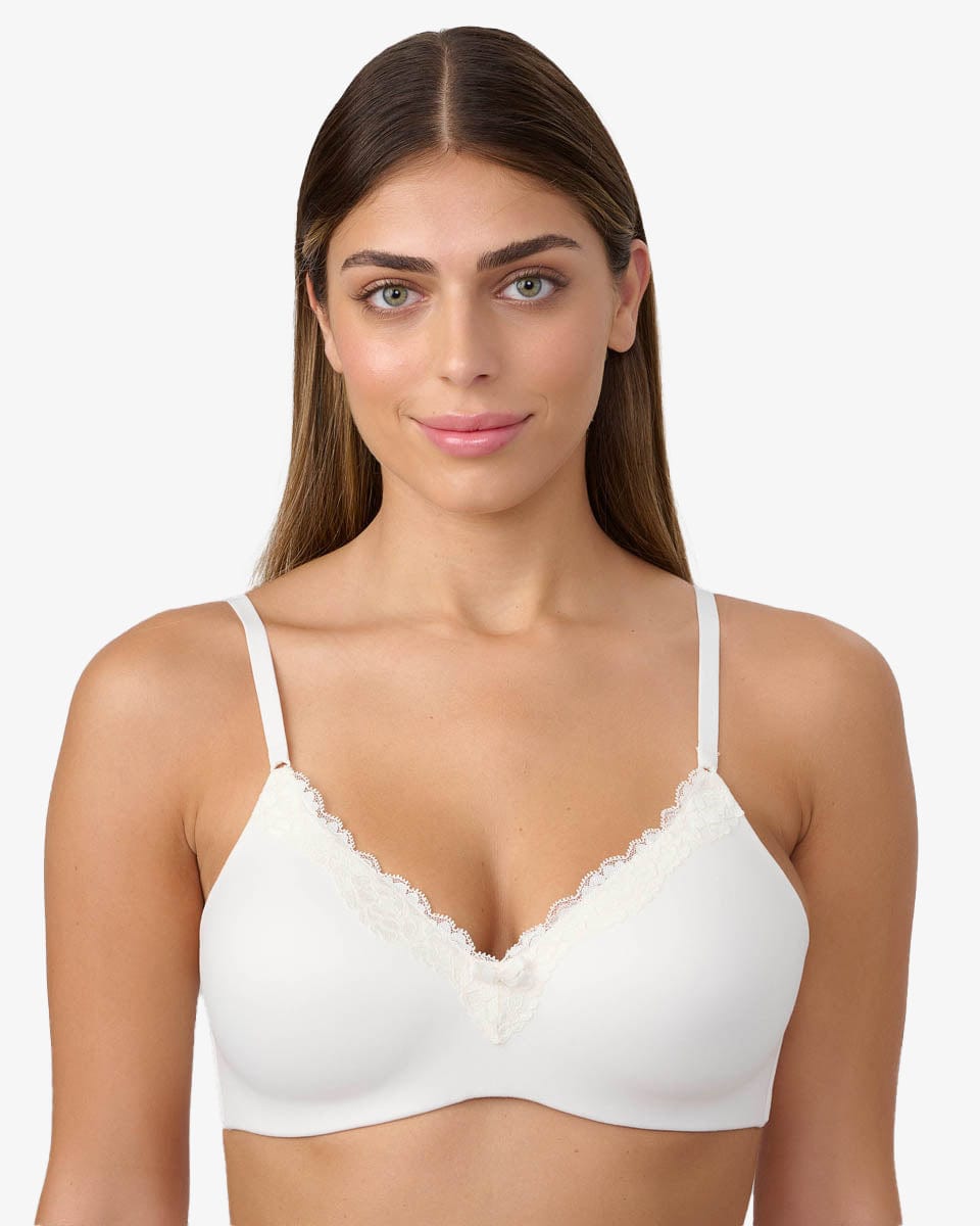 חזיית פוש אפ קל מאוד ללא ברזלים במראה ONE PIECE - IVORY – תמונה 1