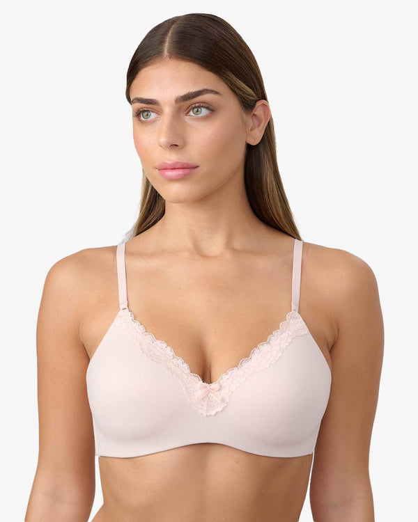 חזיית פוש אפ קל מאוד ללא ברזלים במראה ONE PIECE - PINK – תמונה 1