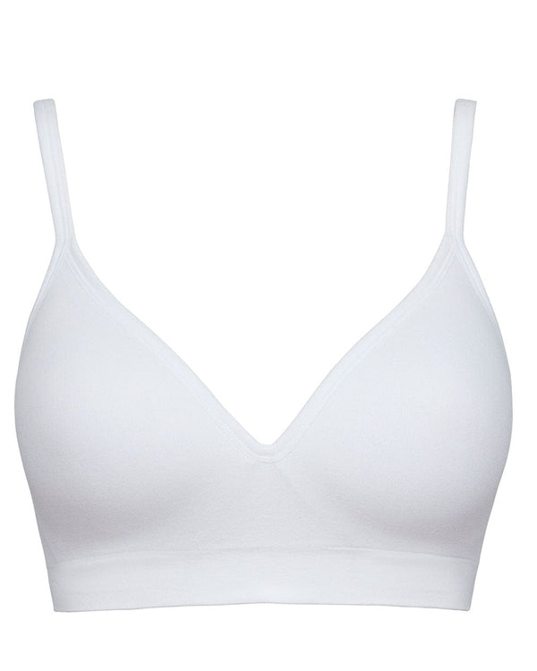 חזיית סימלס מרופדת ללא ברזלים בגזרת משולשים - WHITE – תמונה 4