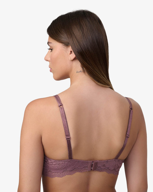 חזיית פוש אפ עם ברזלים בשילוב תחרה - DESERT ROSE – תמונה 3