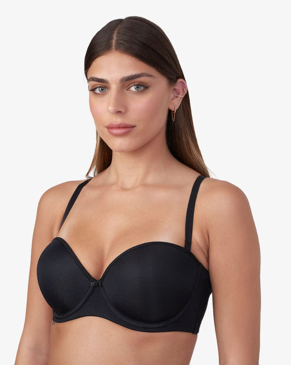 חזיית סטרפלס  מרופדת עם ברזלים